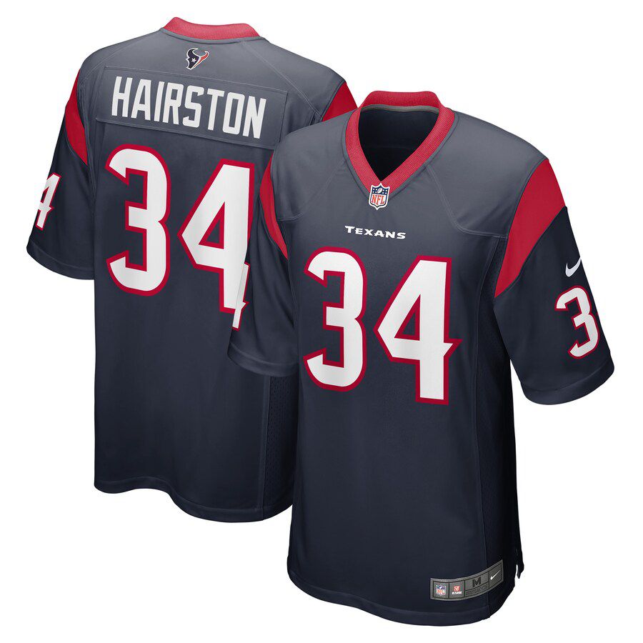 Men Houston Texans #34 Troy Hairston Nike Navy Game Player NFL Jersey->houston texans->NFL Jersey